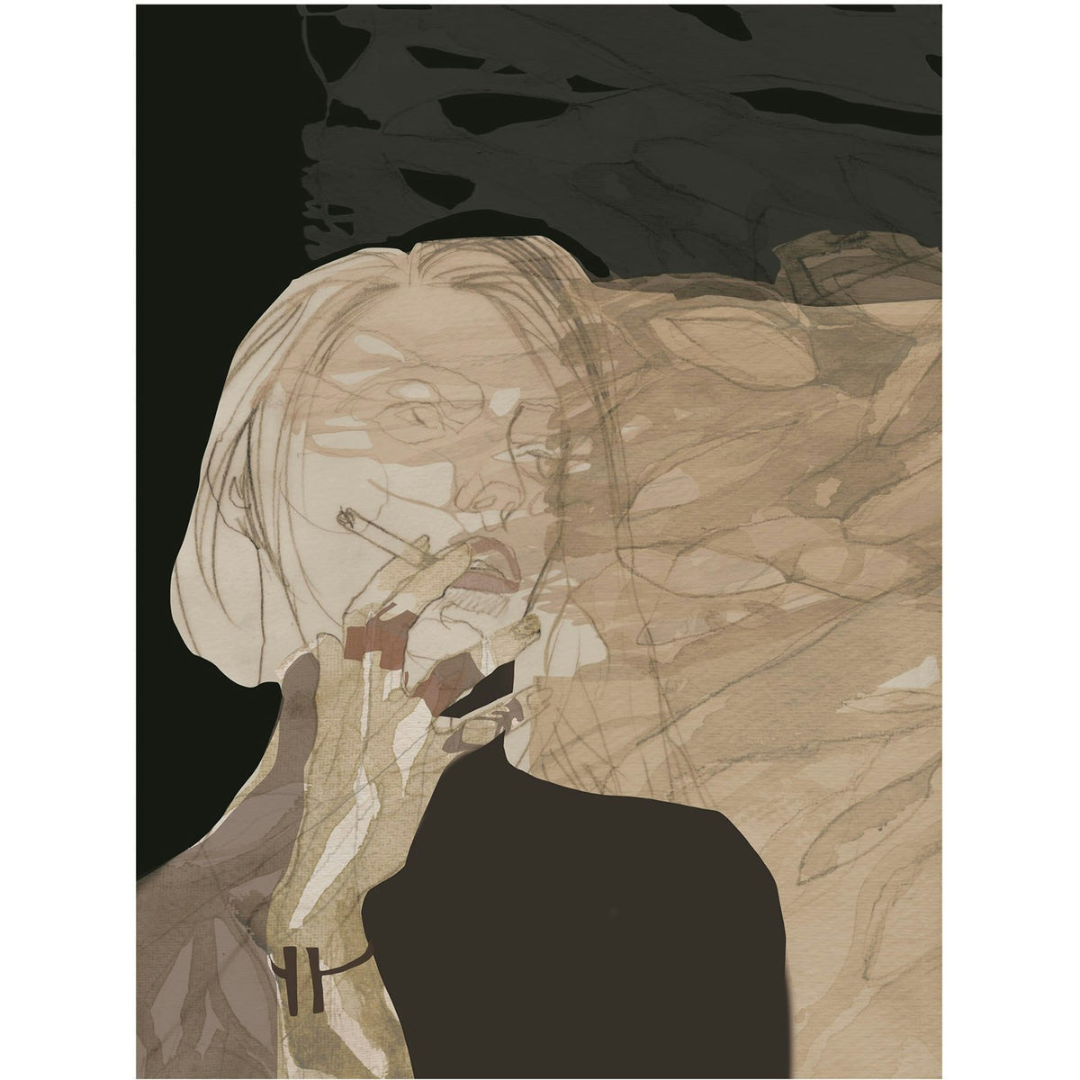 Smoke Screen Kunstdruck Signiert 50x70 Cm