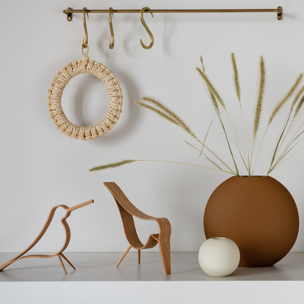 Woody Bird Dekoration Medium, Eiche