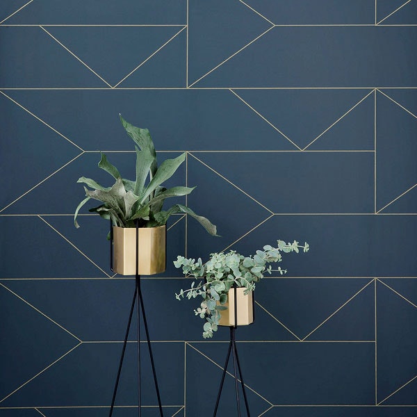 Ferm LIVING Hexagon Blumentopf XL, Schwarz