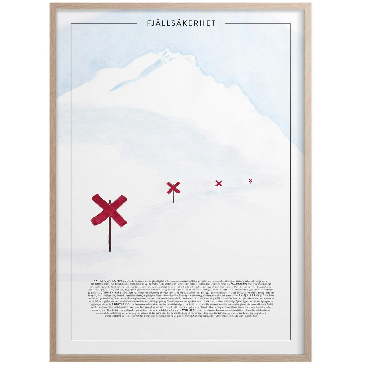 Fjällsäkerhet Poster 50x70 Cm