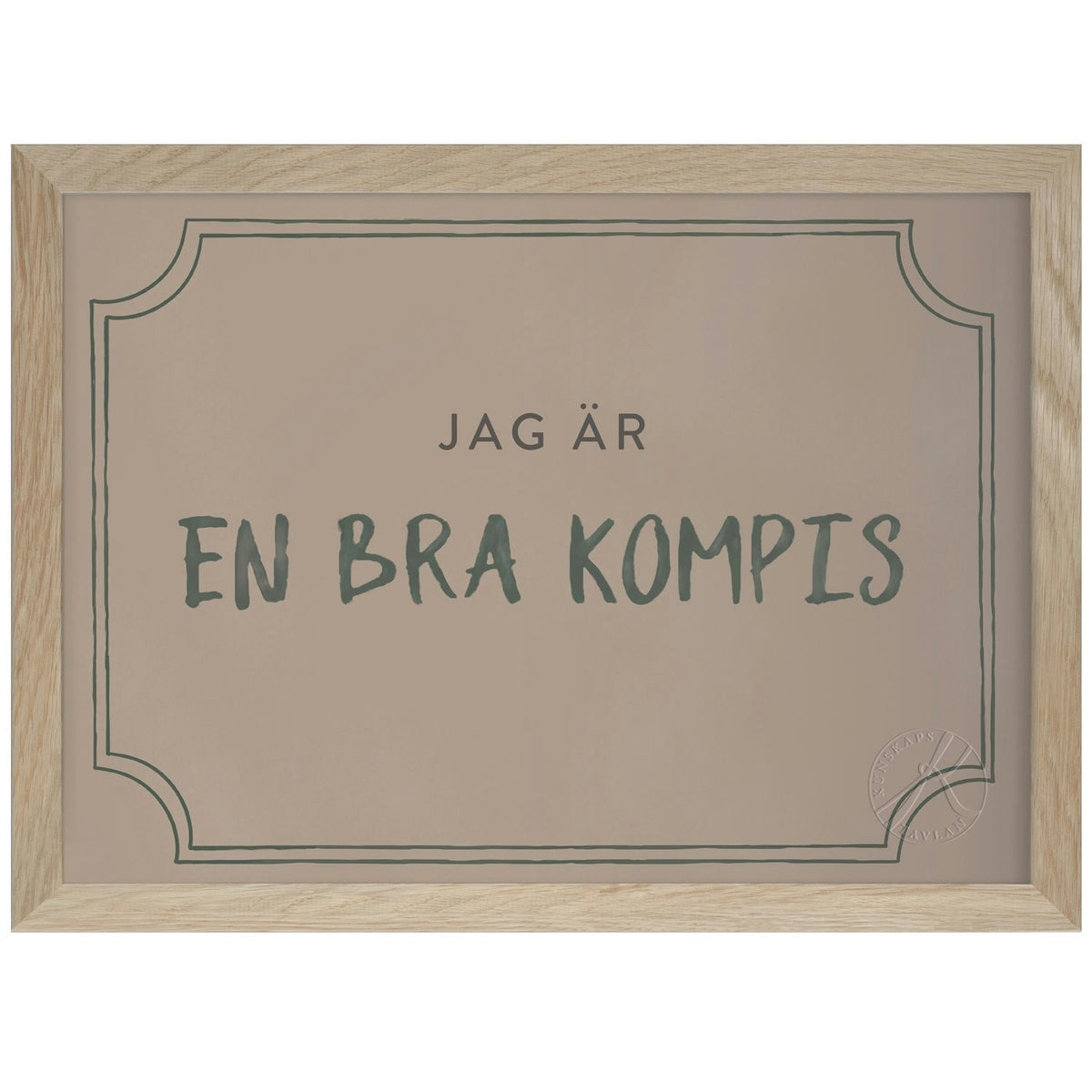 Kompisdiplomet Poster A4, Dusty Rose