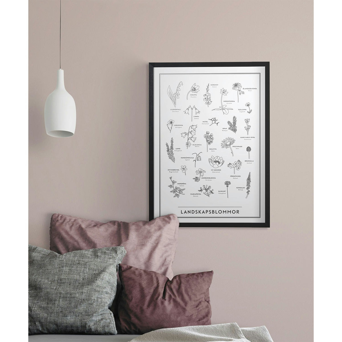 Landscape Flowers Poster, 50x70 Cm