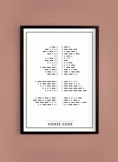 Morse Code Poster, 50x70 Cm