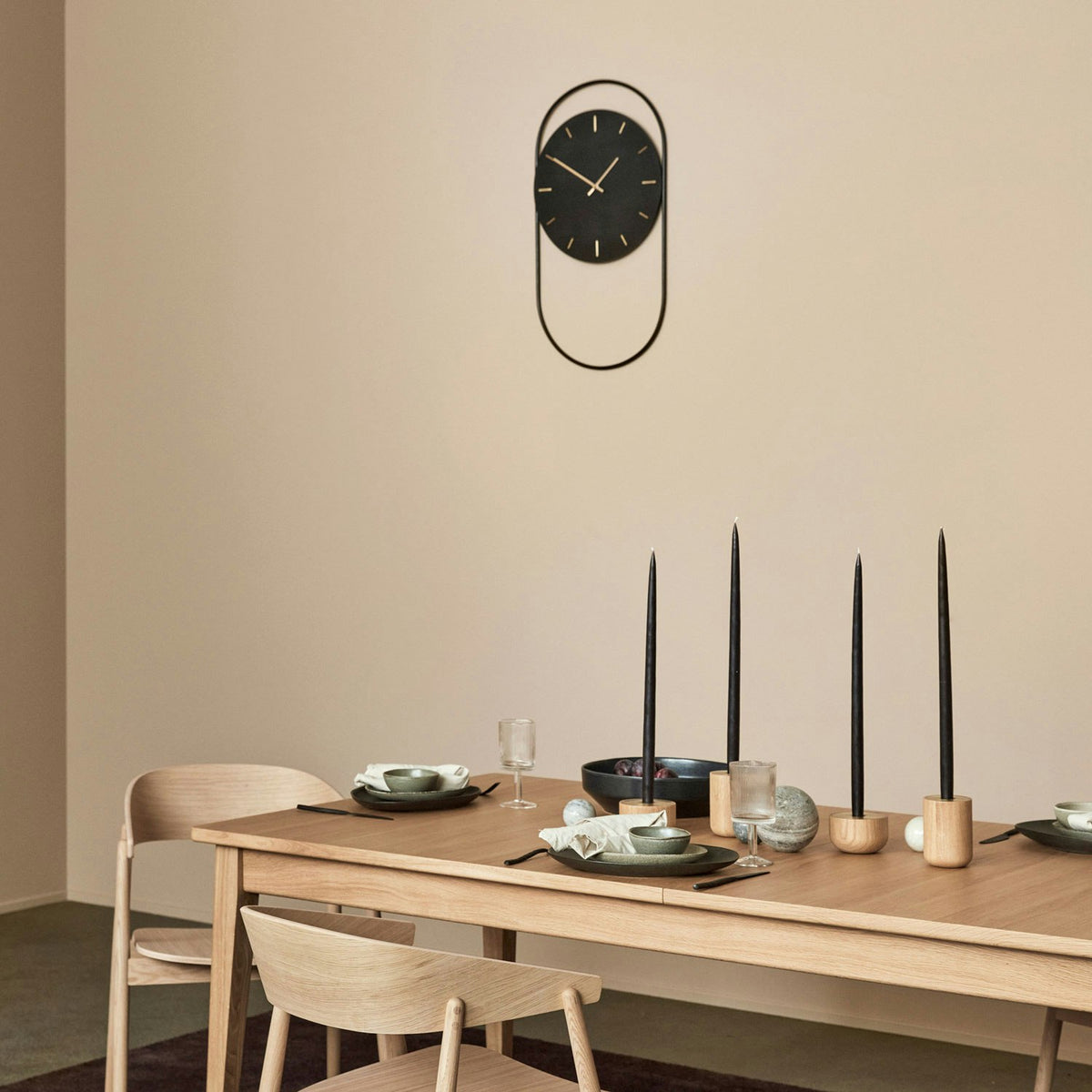 Andersen A-Wall Wanduhr, Schwarz