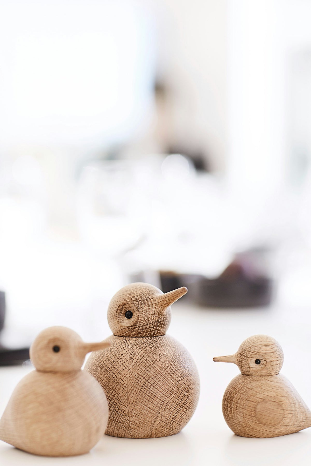 Andersen Birdie Vogel Holzfigur Eiche, Mittelgroß