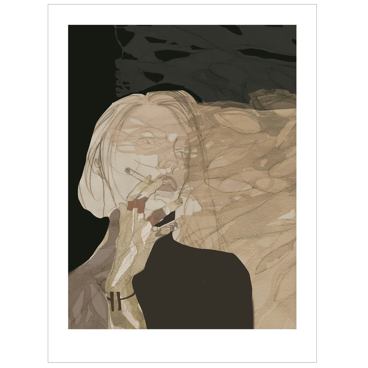  Smoke Screen Kunstdruck Signiert 50x70 Cm