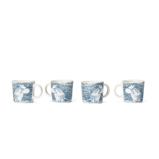 Arabia Set Mit Mini-Bechern 4-er Set Snöyra