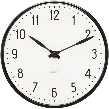  Station Wanduhr Schwarz / Weiß, 290 Mm