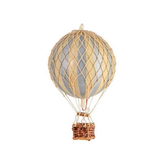  Floating The Skies Heißluftballon 13x8.5 Cm, Silber / Elfenbein
