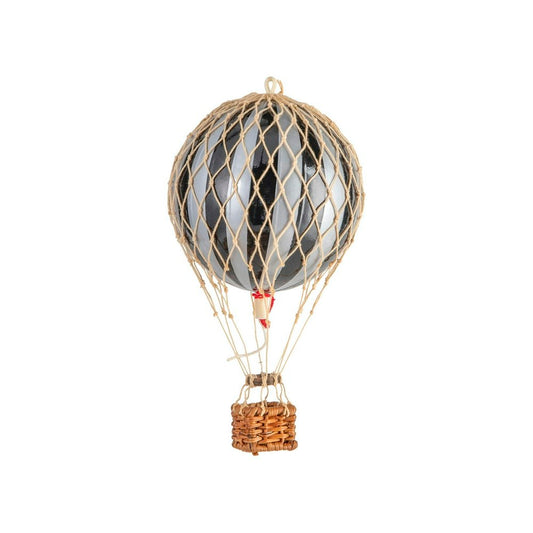  Floating The Skies Heißluftballon 13x8.5 Cm, Silber / Schwarz
