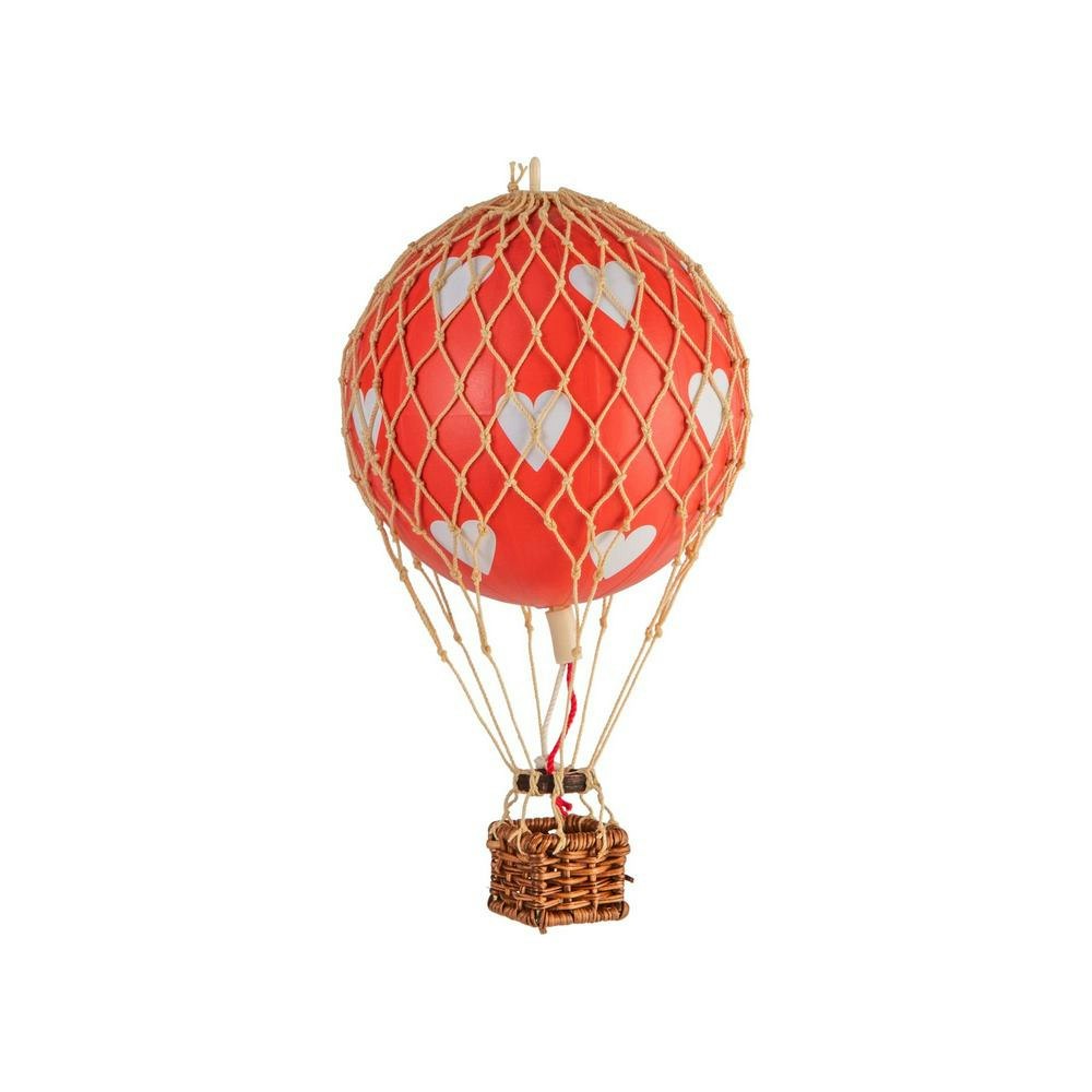  Floating The Skies Heißluftballon 13x8.5 Cm, Red Hearts