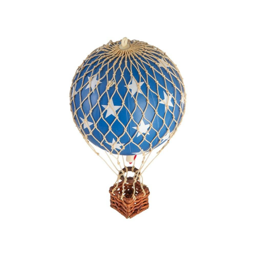  Floating The Skies Heißluftballon 13x8.5 Cm, Blue Stars