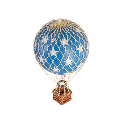  Floating The Skies Heißluftballon 13x8.5 Cm, Blue Stars