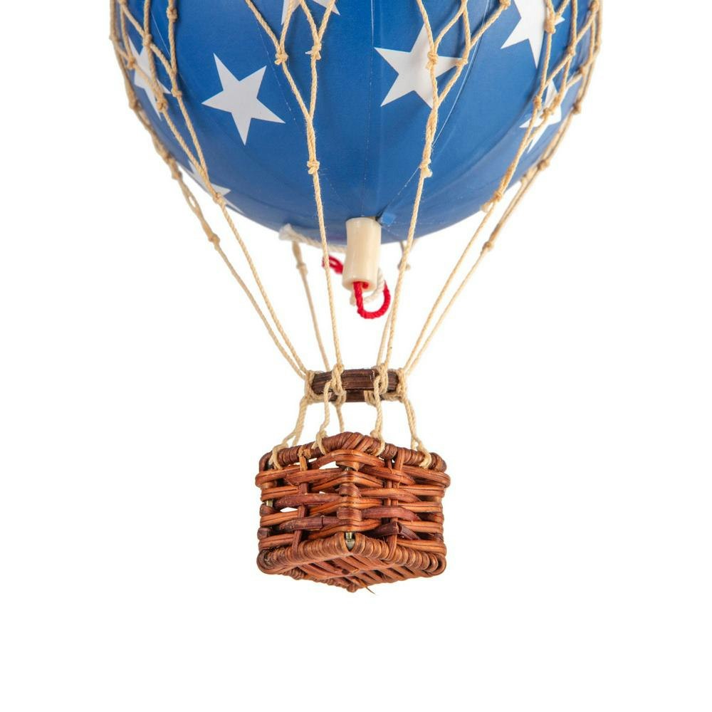  Floating The Skies Heißluftballon 13x8.5 Cm, Blue Stars