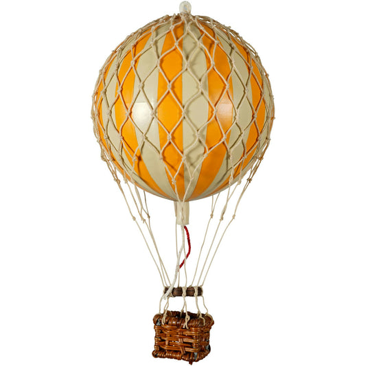  Floating The Skies Heißluftballon 13x8.5 Cm, Orange / Elfenbein