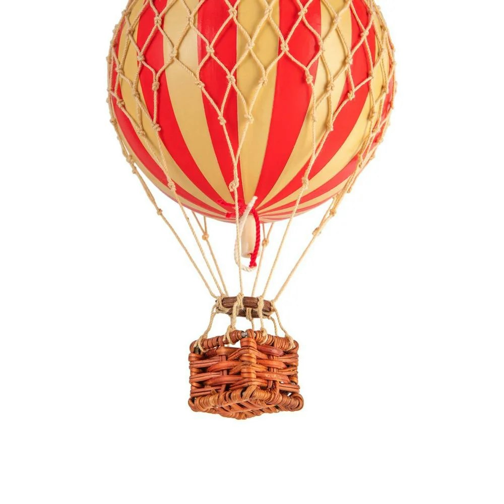  Floating The Skies Heißluftballon 13x8.5 Cm, True Red