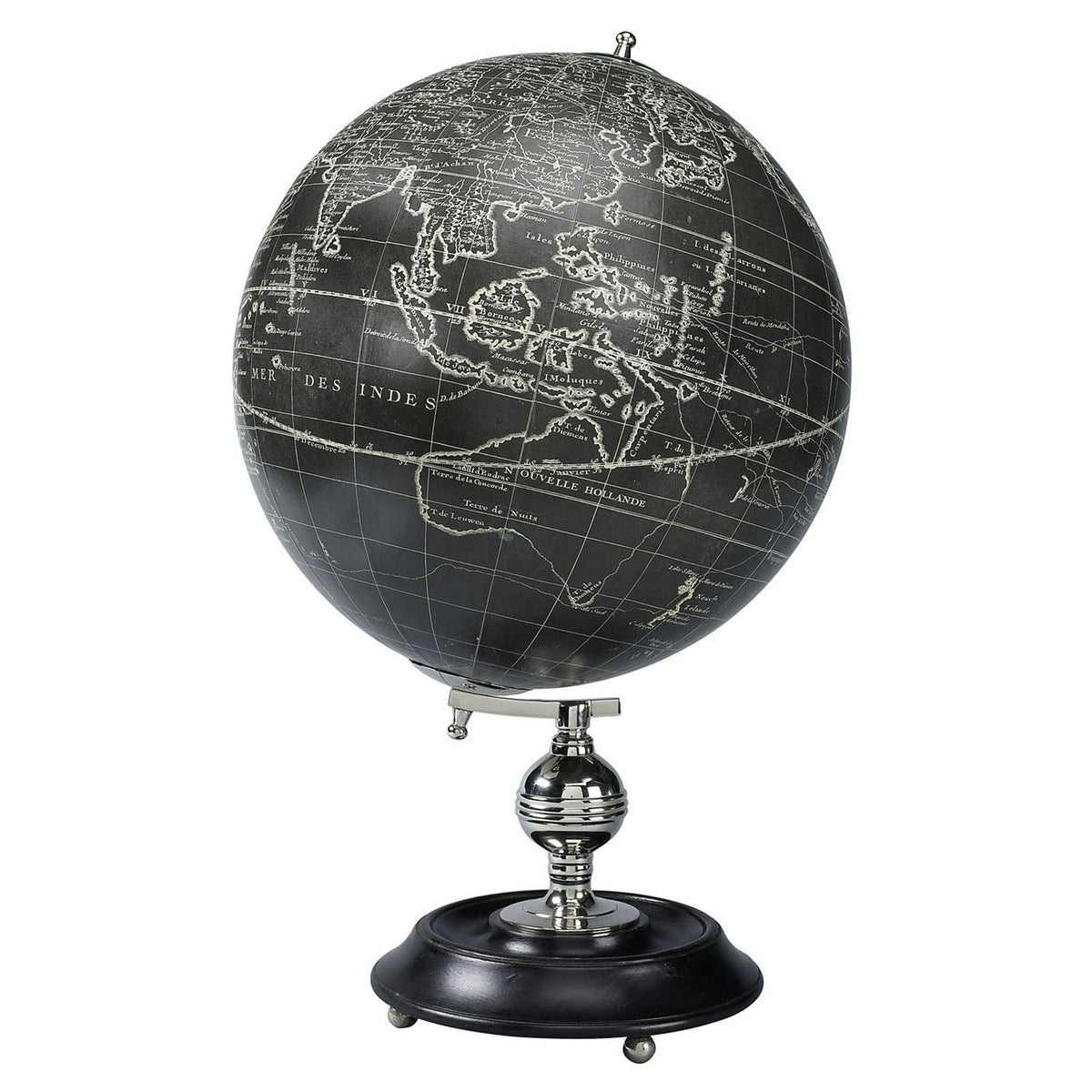  Vaugondy 1745 Globe, Noir