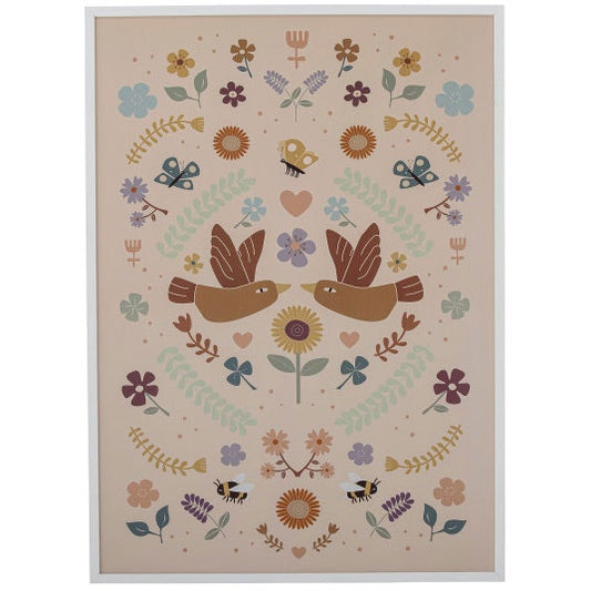 Bloomingville Lorena Poster Mit Rahmen 52x72 Cm, Weiß