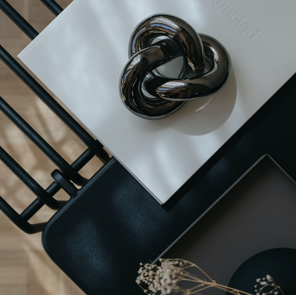  Knot Table Dekoration Dark Silver, Small