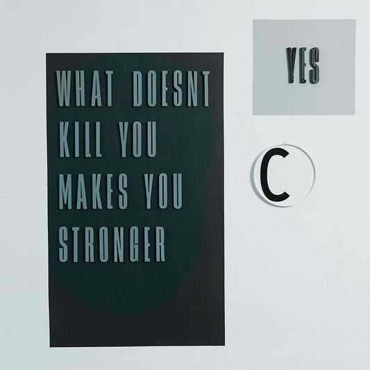  Design Letters, Grau Holzbuchstaben, Ä