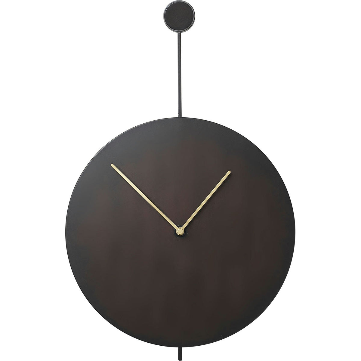 Ferm LIVING Trace Wall Clock, Black/Brass