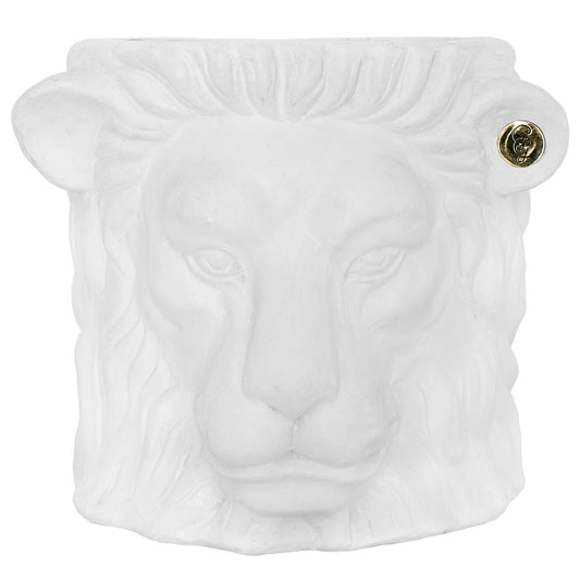  Garden Glory Lion Pot Topf S, Weiss