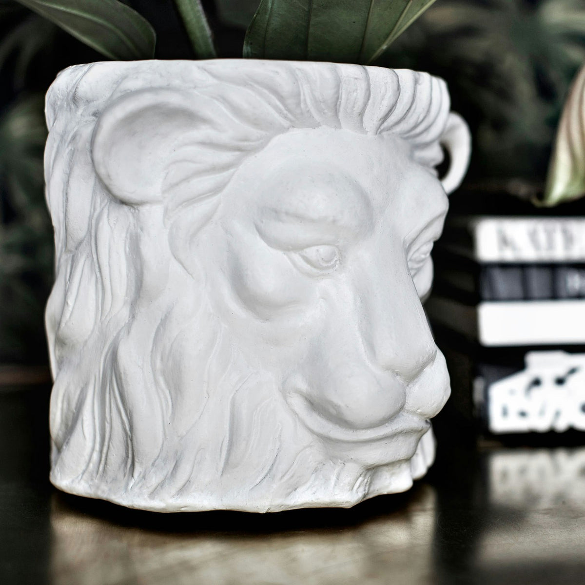  Garden Glory Lion Pot Topf S, Weiss