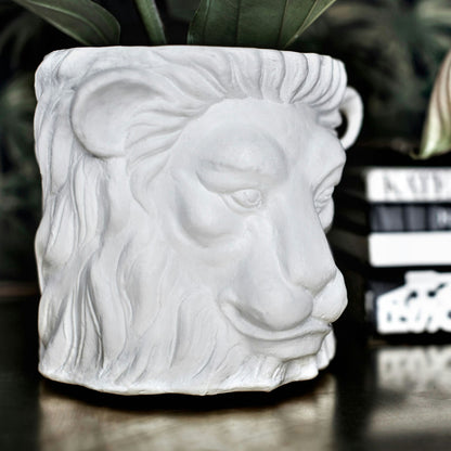  Garden Glory Lion Pot Topf S, Weiss