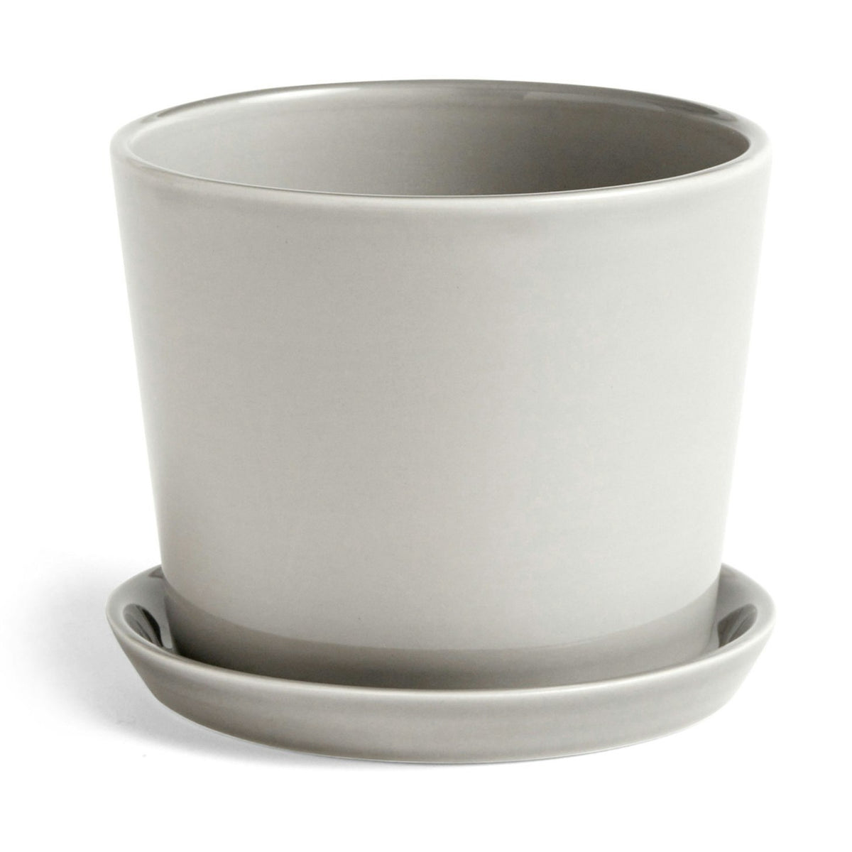 Hay Botanical Topf Mit Teller Hellgrau , 13,5 Cm