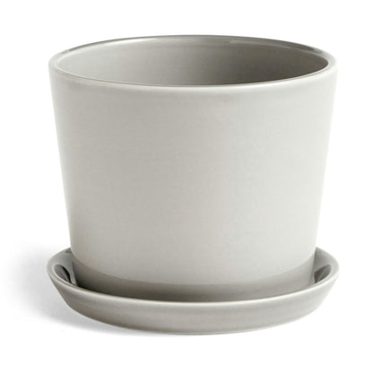 Hay Botanical Topf Mit Teller Hellgrau , 13,5 Cm