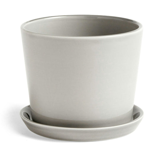 Hay Botanical Topf Mit Teller Hellgrau , 13,5 Cm