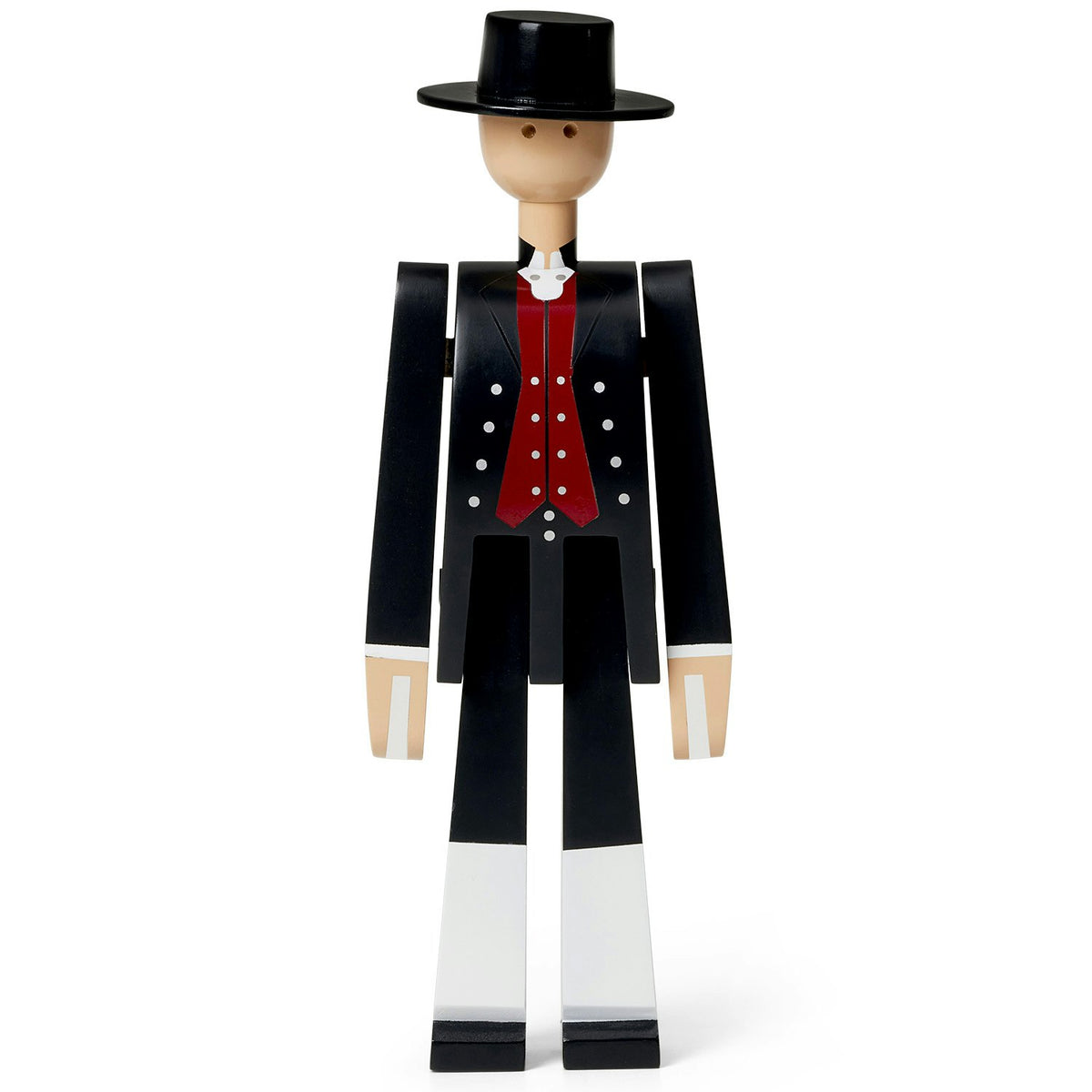Kay Bojesen Norsk Bunad-Man Holzfigur, Schwarz/Schwarz / Weiß