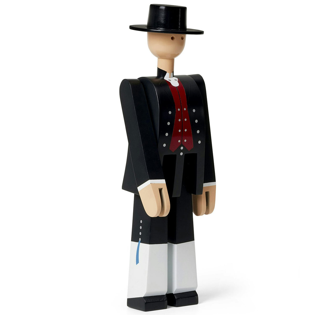 Kay Bojesen Norsk Bunad-Man Holzfigur, Schwarz/Schwarz / Weiß