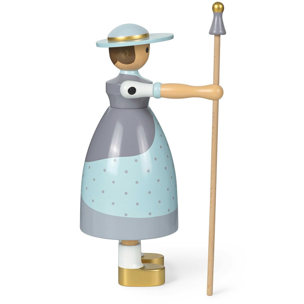 Kay Bojesen Shepherdess Holzfigur, Hellblau