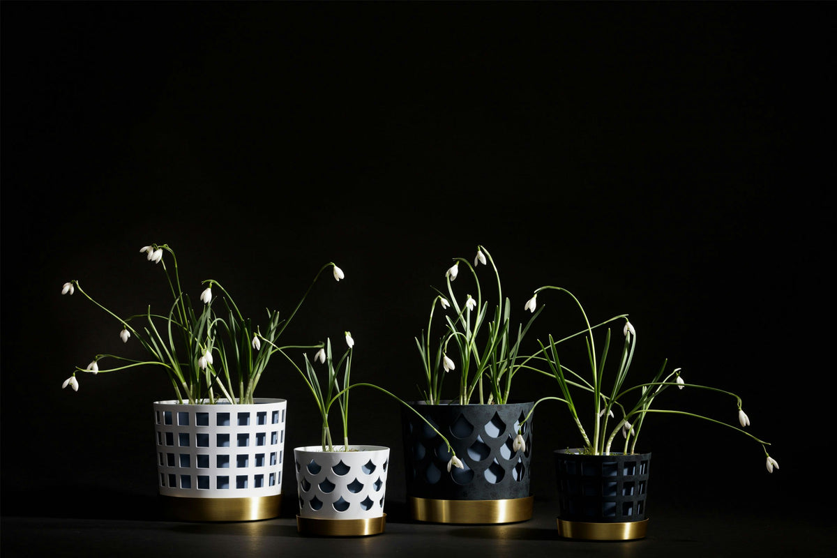 Klong Trio Blumentopf Square Klein, Weiß