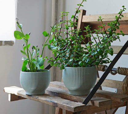 Knabstrup Keramik Übertopf Profiliert Ø16,5 Cm, Mint Green