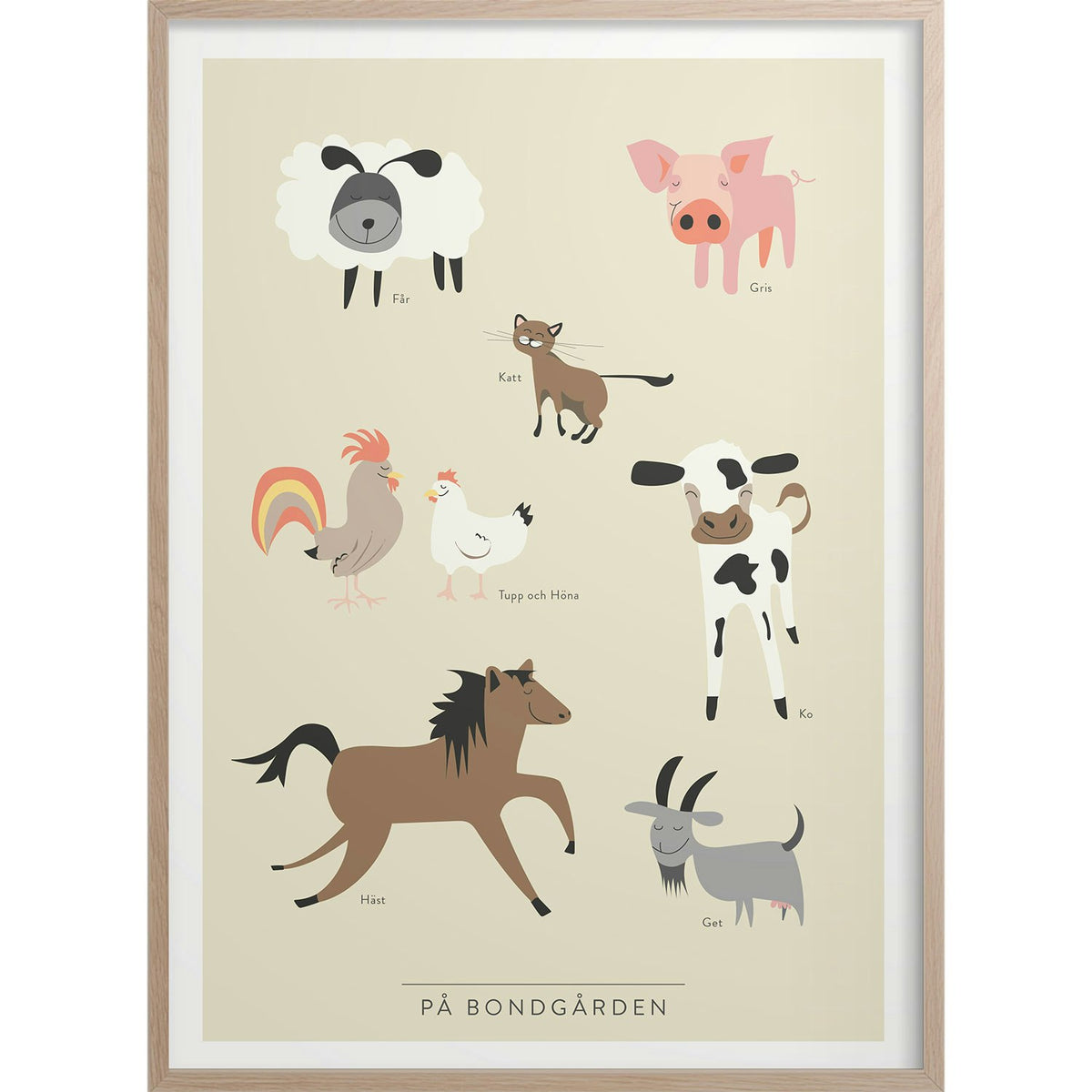  At The Farm Poster, 50x70 Cm