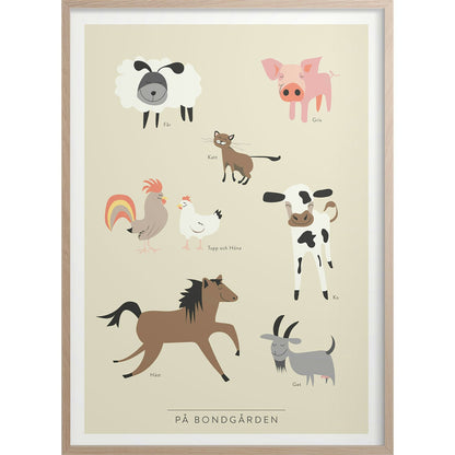 At The Farm Poster, 50x70 Cm