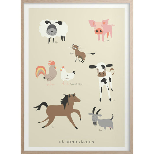  At The Farm Poster, 50x70 Cm