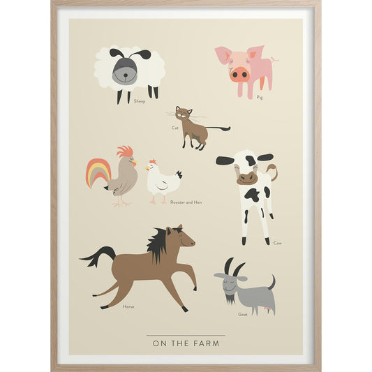  At The Farm Poster, 50x70 Cm