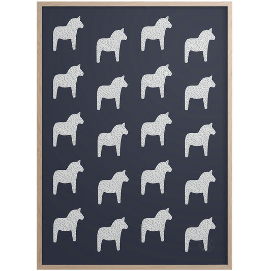  Dala Horse Poster 50x70 Cm