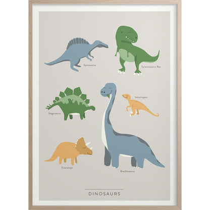  Dinosaurs Poster 50x70 Cm
