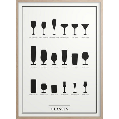  Glasses Poster, 30x40 Cm