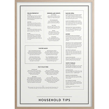  Household Tips Poster, 30x40 Cm