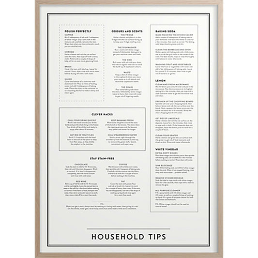  Household Tips Poster, 30x40 Cm
