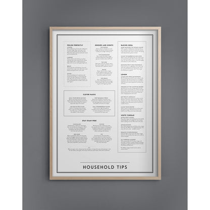  Household Tips Poster, 30x40 Cm