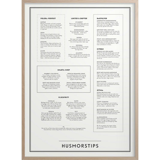  Housewife Tips Poster, 30x40 Cm
