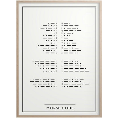  Morse Code Poster, 50x70 Cm