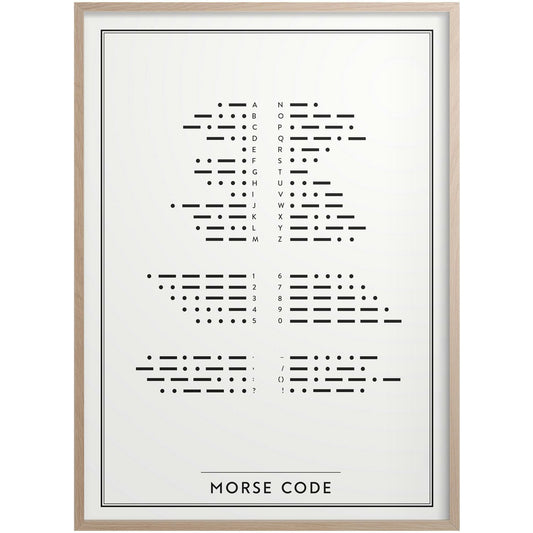  Morse Code Poster, 50x70 Cm