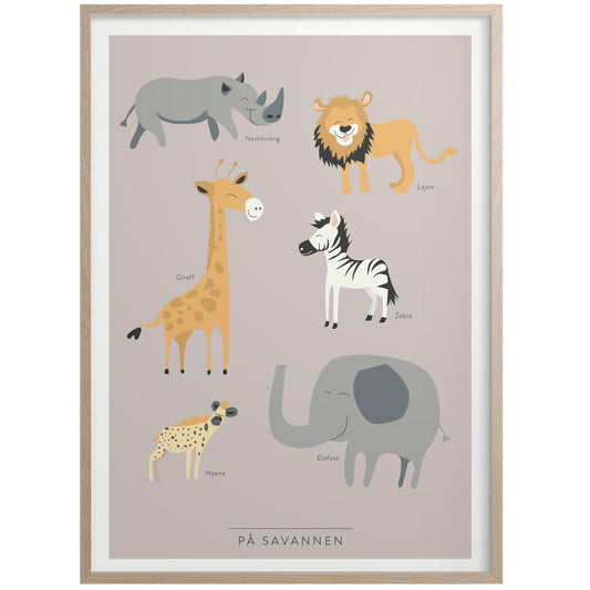  På Savannen Poster 30x40 Cm